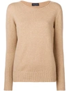 Roberto Collina Loose Fit Sweater In Neutrals