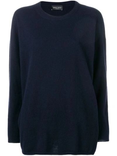 Roberto Collina Loose Knit Sweater In Blue