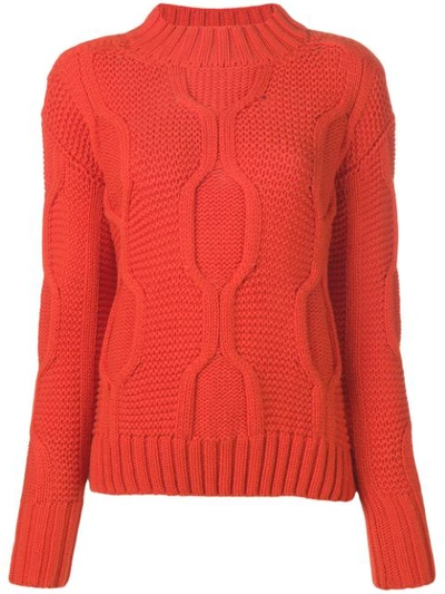Odeeh Long-sleeve Knitted Sweater - Red