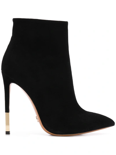 Gianni Renzi Pointed Toe Ankle Boots In Nero