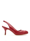 Sarah Chofakian Leather Pumps In Red