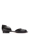 Sarah Chofakian Leather Ballerinas In Black