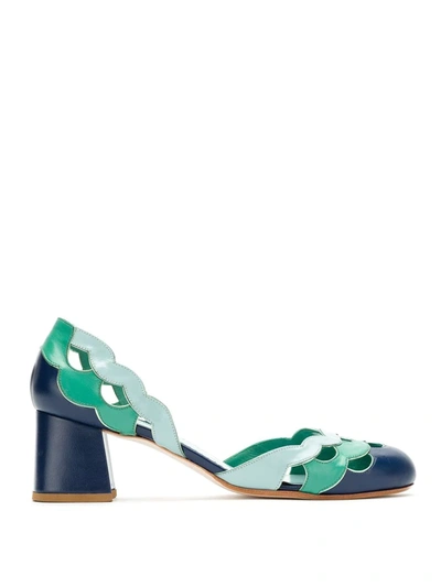 Sarah Chofakian Leather Pumps In Blue