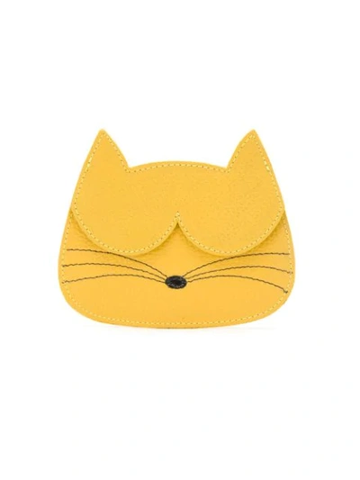 Sarah Chofakian Leather Gato Purse - Yellow In Yellow