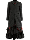 Comme Des Garçons Blazer-style Tiered Dress In Couleur 1 Blkxblkxblk