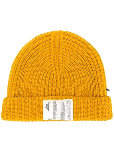 A-cold-wall* Ribbed Beanie In Yellow