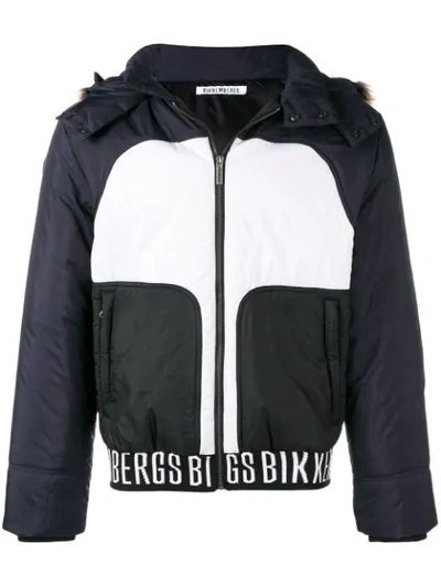 Dirk Bikkembergs Panelled Fur Trim Jacket - Black