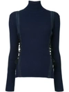 Dion Lee Aviation Laced Jumper In Blue