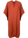 Voz Hand-woven Poncho In Orange