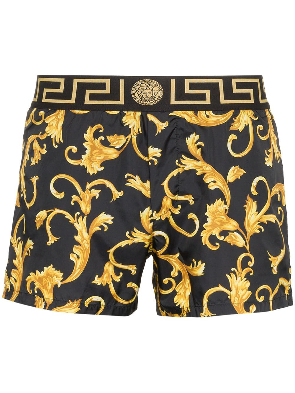 versace print swim trunks