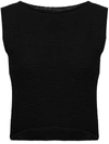 Voz Knitted Crop Top In Black