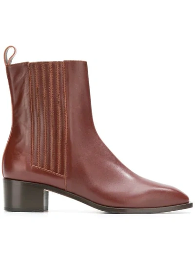 Aeyde Classic Booties In Brown