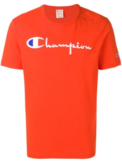 Champion Logo Print T-shirt - Orange