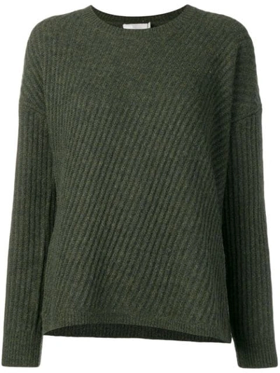 Vince Ribbed Jumper In Green