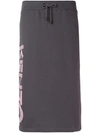 Kenzo Logo Pencil Skirt In Grey