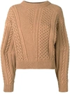 Stella Mccartney Cable Knit Sweater - Brown