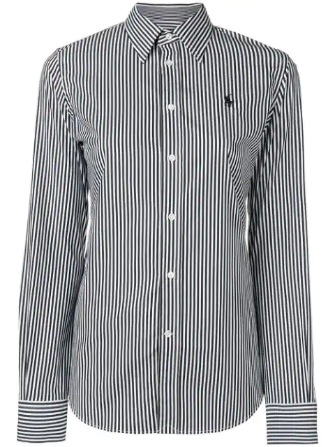 ralph lauren black and white striped shirt