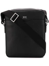 Hugo Boss Saffiano Messenger Bag In Black