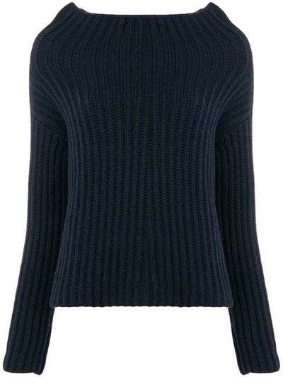 Kristensen Du Nord Knitted Sweater In Blue