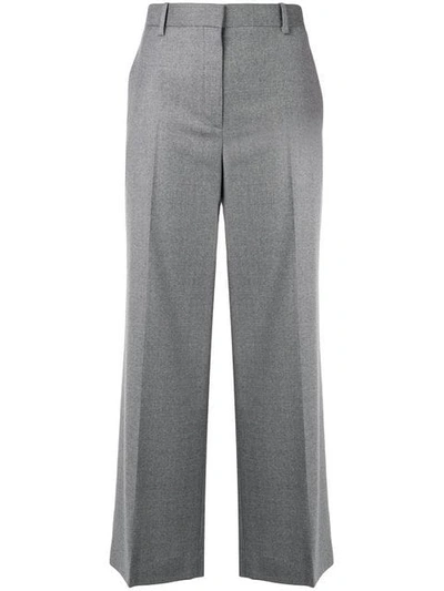 The Row Flannel Cropped Trousers In Grey