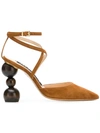 Jacquemus Geometrical Shape Heel Pumps - Brown