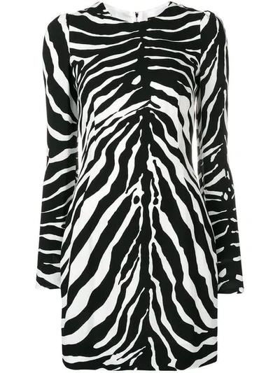 Dolce & Gabbana Zebra Print Tube Dress In Black