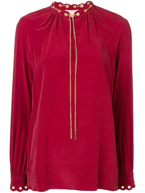michael kors red blouse