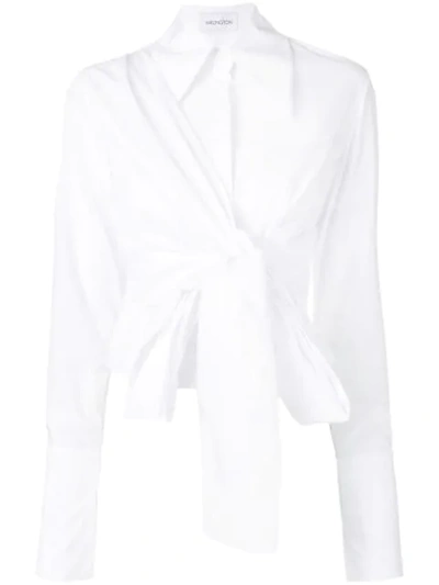 16arlington Shirt With Knot Detail In White