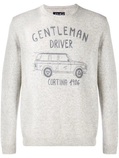 Mc2 Saint Barth Gentleman Driver Sweater In Grey