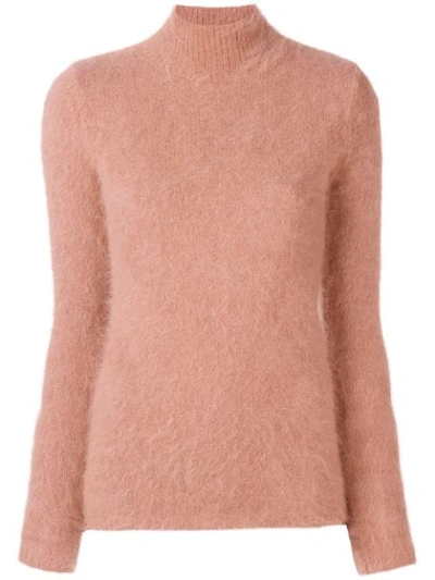 Ulla Johnson Mars Angora Turtleneck In Pink