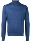 Corneliani Turtleneck Sweater In Blue