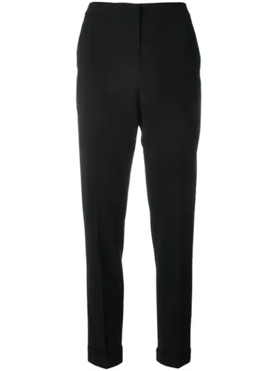 Giorgio Armani High Waist Tapered Trousers In Black