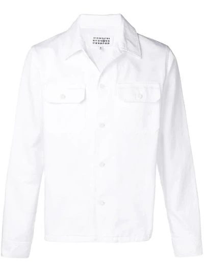 Maison Margiela Buttoned Shirt Jacket In White