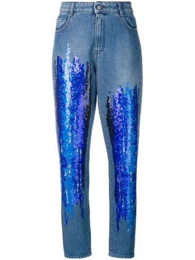 Amen Sequin Embellished Jeans - Blue