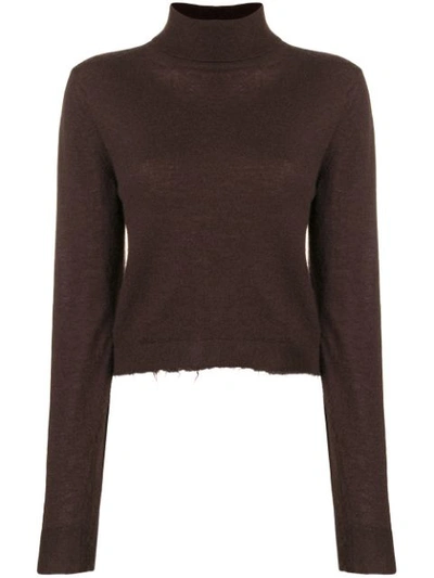 Ben Taverniti Unravel Project Unravel Project Turtleneck Jumper - Brown