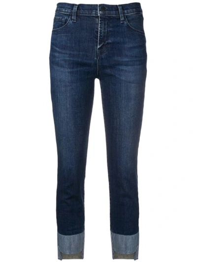 J Brand Cropped Skinny Jeans - Blue