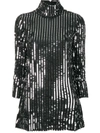 Rixo London Bardot Sequin Embellished Dress - Black