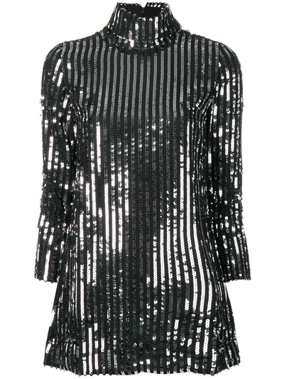Rixo London Bardot Sequin Embellished Dress - Black