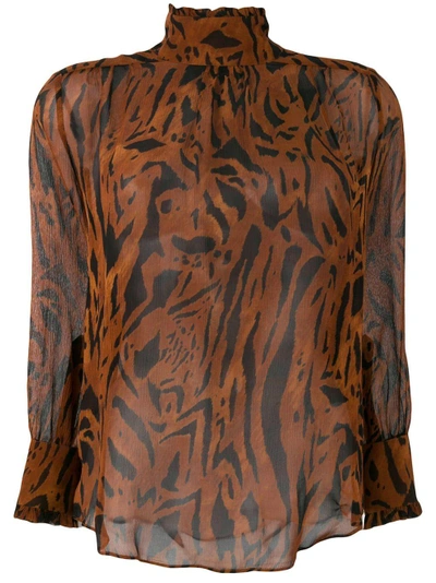 Rixo London Victoria Printed Blouse - Brown