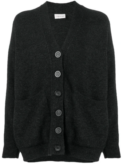 Moncler Buttoned Cardigan In Black