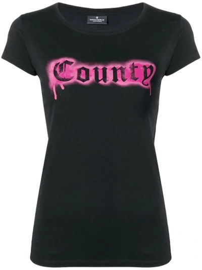 Marcelo Burlon County Of Milan Fitted Logo T-shirt In Black