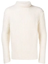 Isabel Benenato Roll-neck Sweater - White