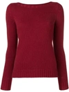 Aragona Cashmere Knit Sweater In Red