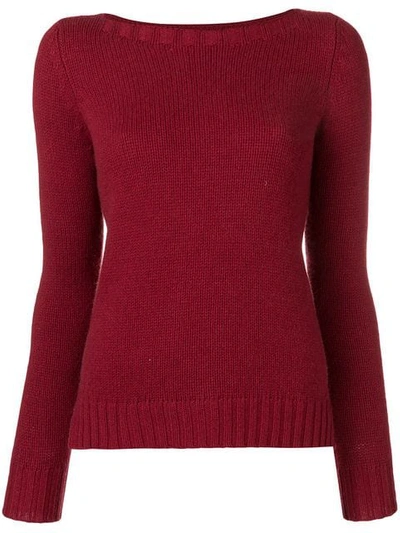 Aragona Cashmere Knit Sweater In Red