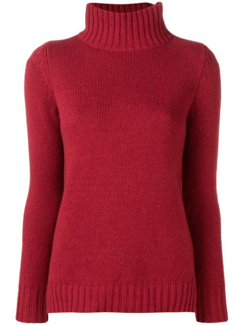 Aragona Cashmere Turtleneck Sweater In Red | ModeSens
