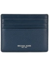 Michael Kors Logo Cardholder In Blue