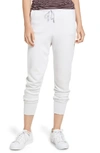 Frank & Eileen Tee Lab Cotton Fleece Cuffed Jogger Sweatpants In Dirty White