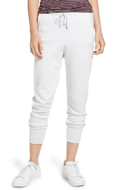 Frank & Eileen Tee Lab Cotton Fleece Cuffed Jogger Sweatpants In Dirty White