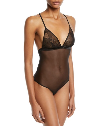 Livy By Lisa Chavy Ny Brooklyn Soft Bodysuit In Black