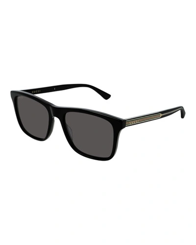 Gucci Men's Gg0381s001m Sunglasses In Black